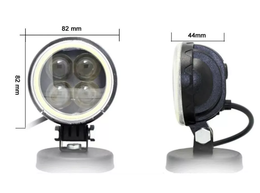 X1 Foco Led Neblinero Ojo Angel Estroboscopico Moto Auto 12w-2
