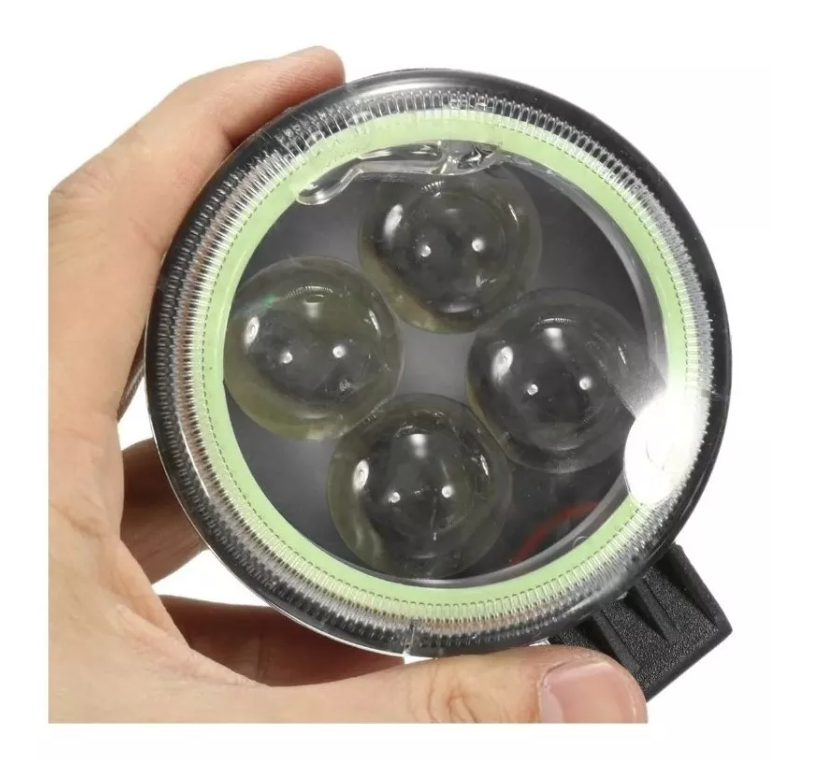 X1 Foco Led Neblinero Ojo Angel Estroboscopico Moto Auto 12w-5