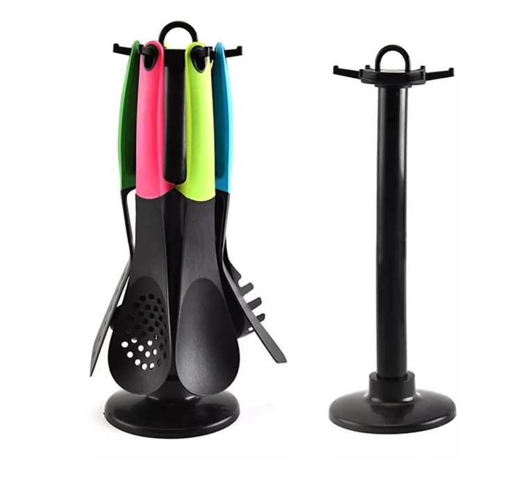 Set 6 Utensilios Para Cocina Cucharones Espumaderas Espátula-0