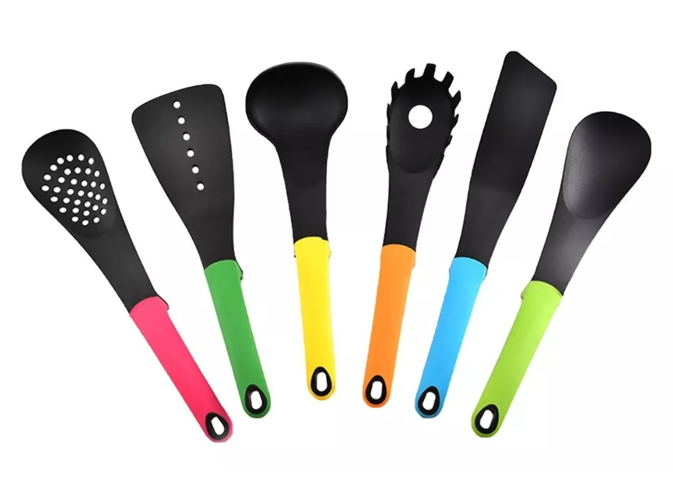 Set 6 Utensilios Para Cocina Cucharones Espumaderas Espátula-6