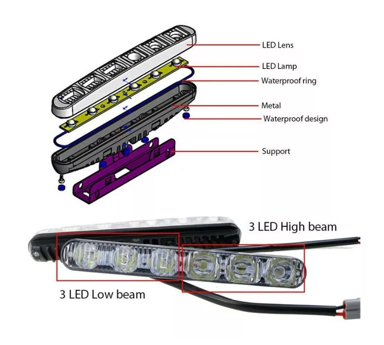 X2 Focos Neblineros Led Drl 18w Flood+spot Auto Moto 12v-3