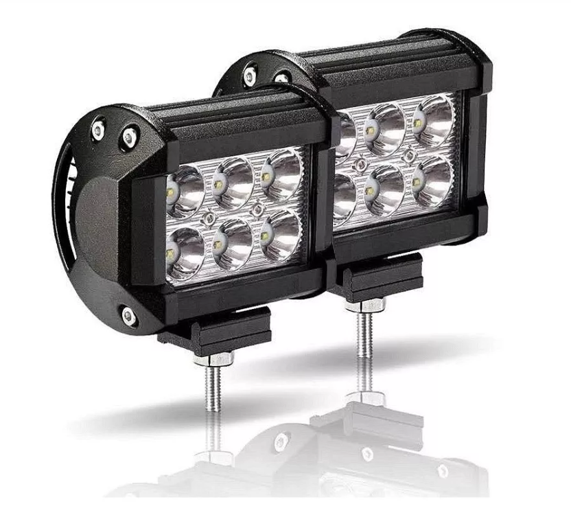 X4 Barra Focos Neblineros Led 18w Blanco Expansion Auto Moto-0