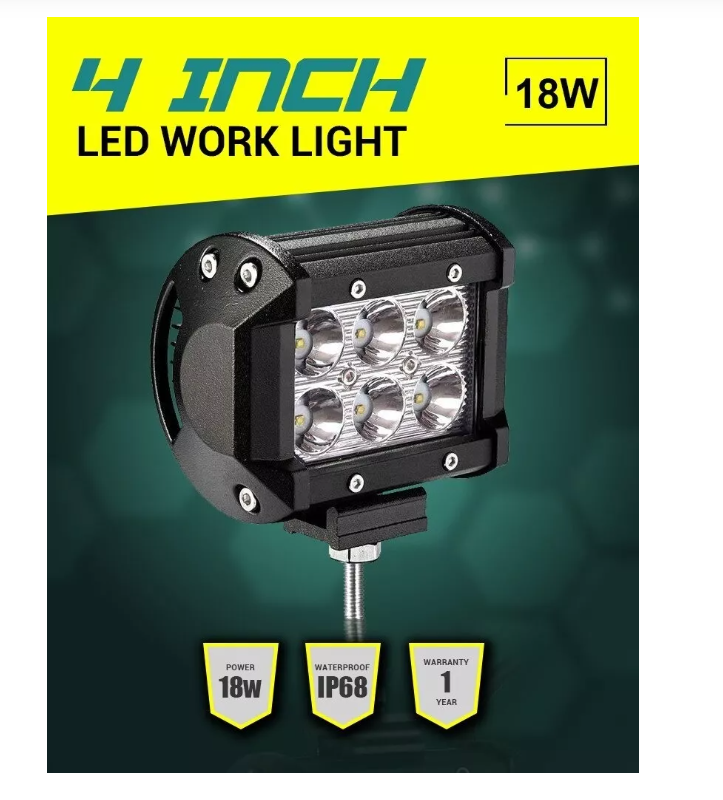 X4 Barra Focos Neblineros Led 18w Blanco Expansion Auto Moto-3