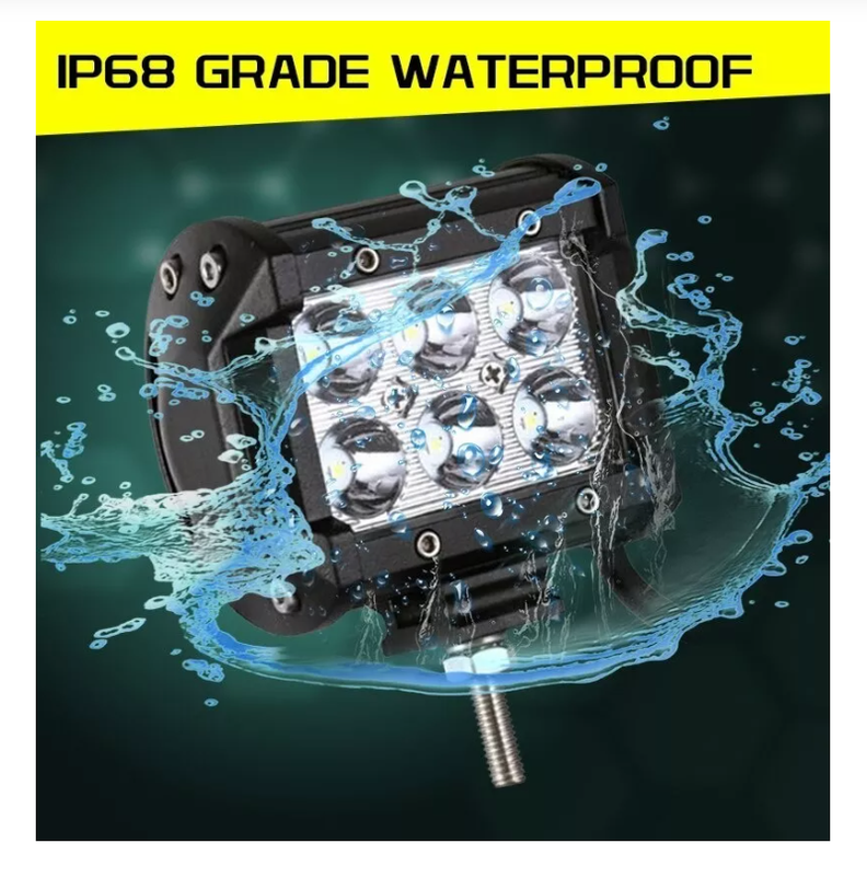 X4 Barra Focos Neblineros Led 18w Blanco Expansion Auto Moto-7