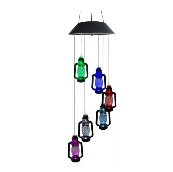 Lampara Colgante Led Solar Colibrí Multicolor Jardin Terraza farol-2