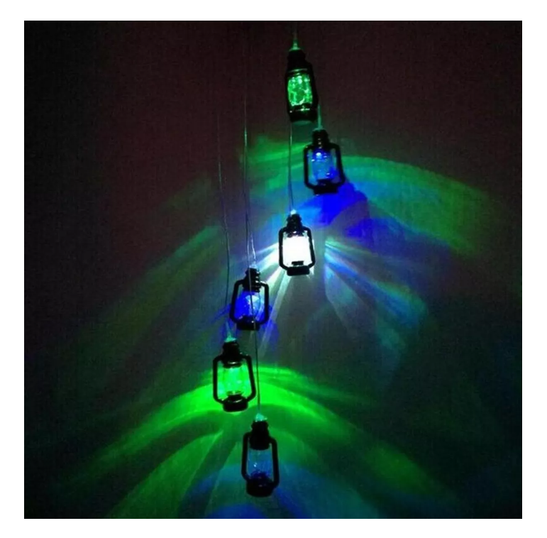 Lampara Colgante Led Solar Colibrí Multicolor Jardin Terraza farol-4
