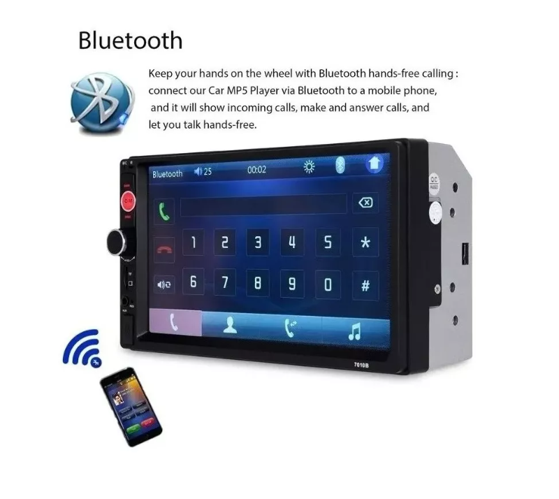 Radio Auto 2 Din Mirror Link Bt Pantalla Tactil Mp5 Estéreos-3