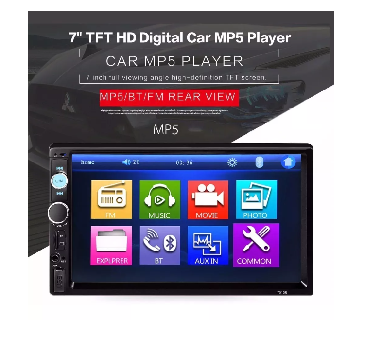 Radio Auto 2 Din Mirror Link Bt Pantalla Tactil Mp5 Estéreos-4