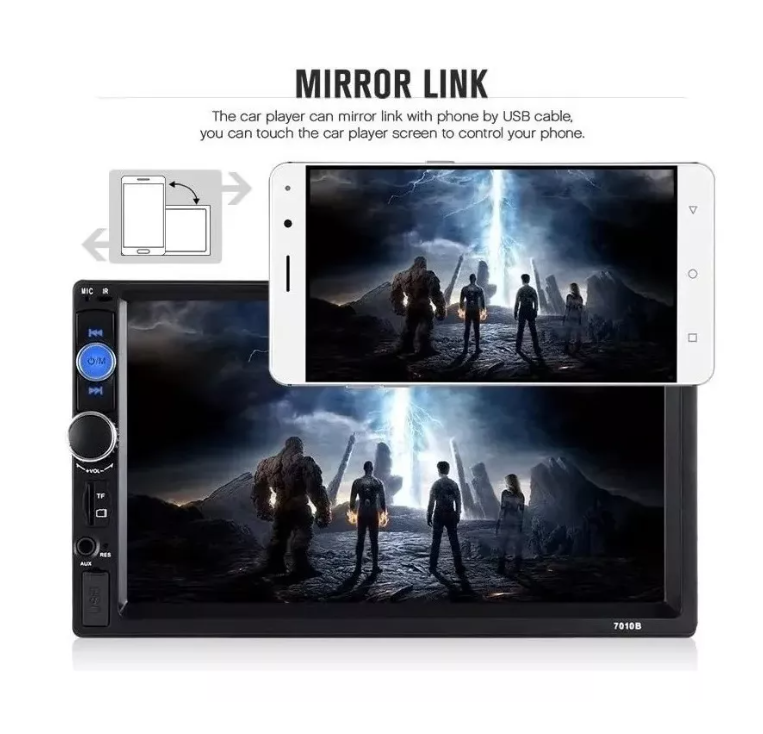 Radio Auto 2 Din Mirror Link Bt Pantalla Tactil Mp5 Estéreos-5