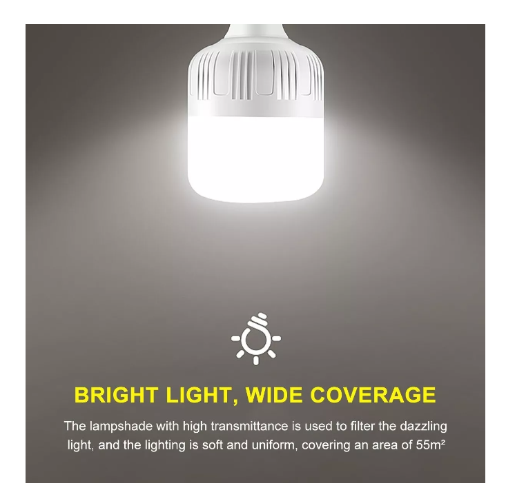 Lampara Ampolleta Led Usb Portátil + Panel Solar + Control-2