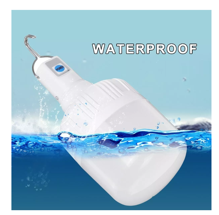 Lampara Ampolleta Led Usb Portátil + Panel Solar + Control-7
