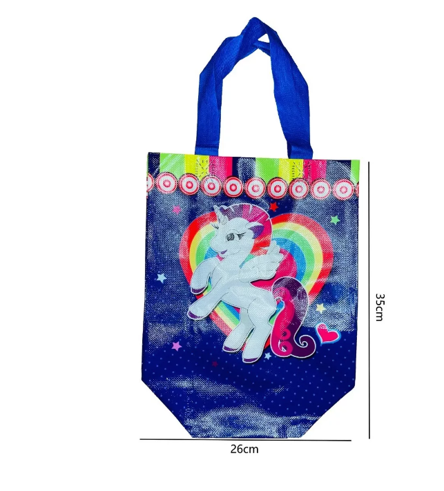 Pack12 Bolsa Reutilizable Unicornio D Compras Regalo 35x26cm-1