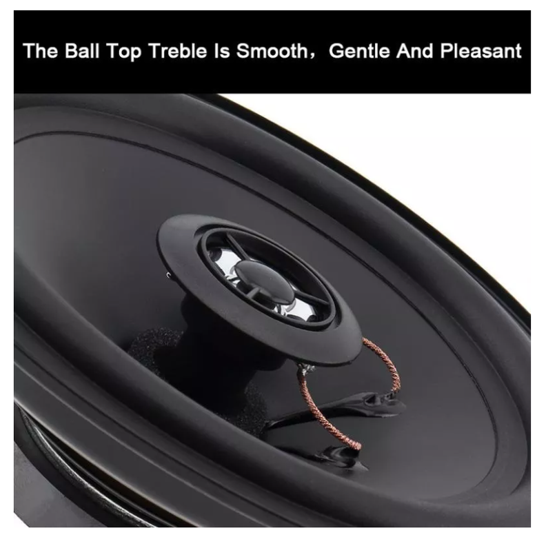 X2 Parlante Auto 16cm Redondo 80w Coaxial 2 Vías Hifi -3