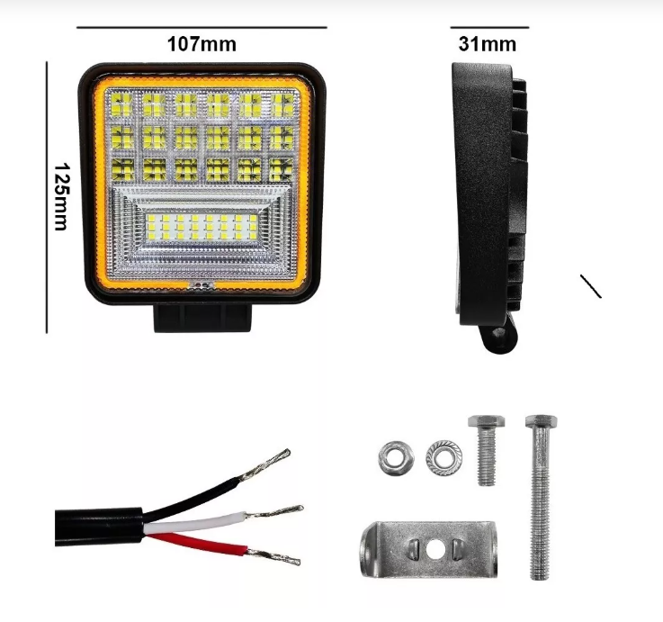 Luces Foco Neblinero Led 126w Ojo Angel Auto Moto Camion-2