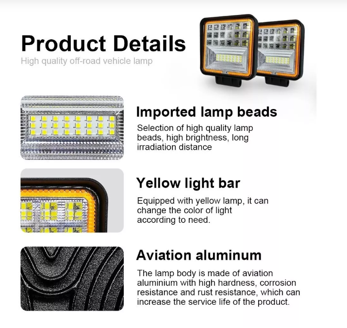 Luces Foco Neblinero Led 126w Ojo Angel Auto Moto Camion-5