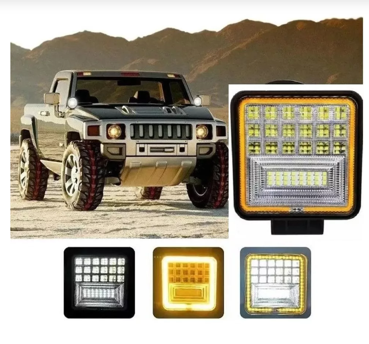 Luces Foco Neblinero Led 126w Ojo Angel Auto Moto Camion-7