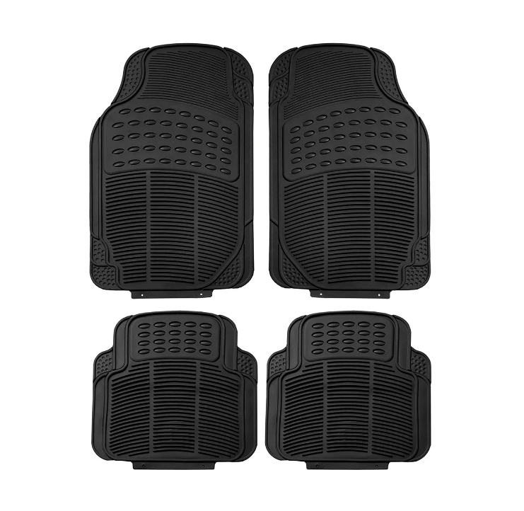 Set 4 Piezas Pisos De Goma Para Vehículos Universal Auto-0