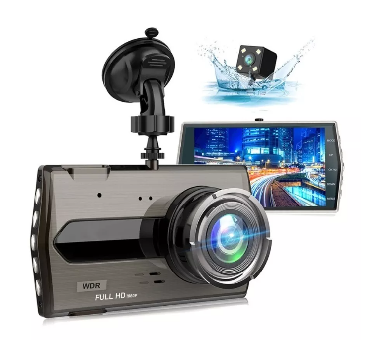 Cámara Seguridad Dash Cam Hd Sensor 1080p + Cámara Retroceso-0