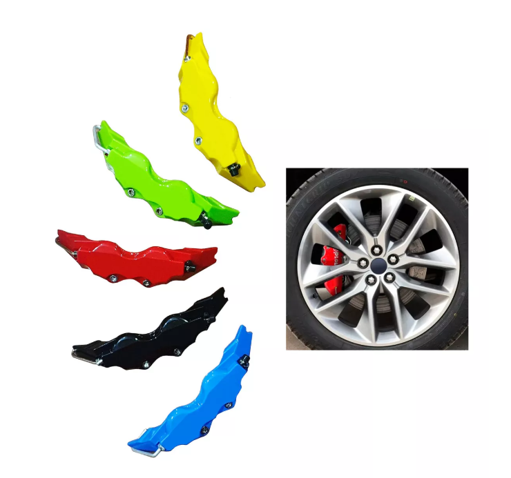 Par Cubre Caliper Auto Tunning Llanta Talla L 27.5x8x5.2 Cm-2