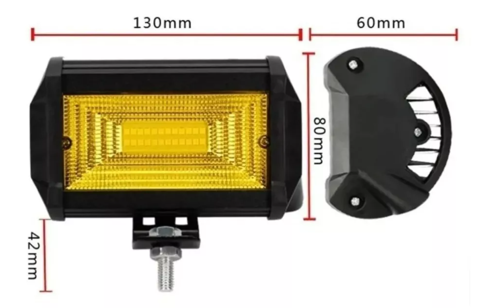 X2 Focos Neblineros Led 72w Expansion Amarillo Auto Moto-3