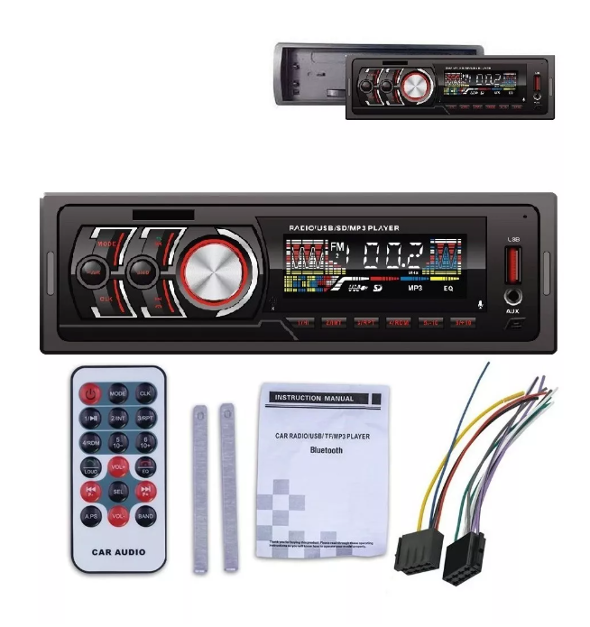 Radio Auto Panel Desmontable Bluetooth Mp3 Aux Usb2-0