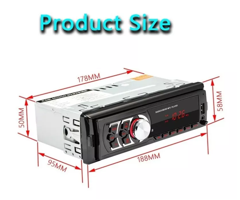 Radio Auto Panel Desmontable Bluetooth Mp3 Aux Usb2-3