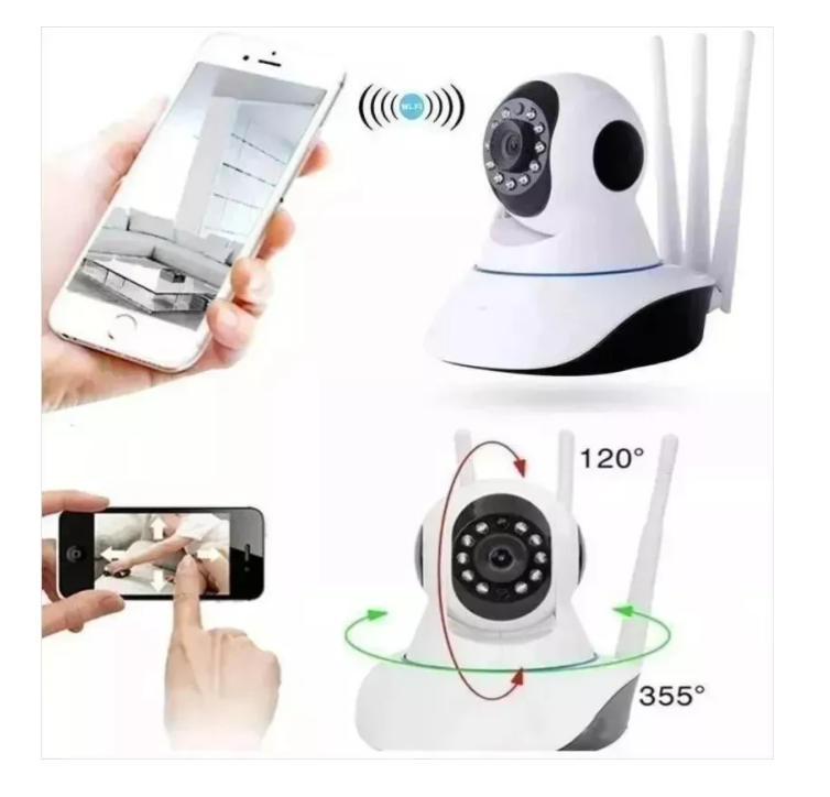 Camara Ip Wifi Seguridad Motorizada 360 Hd Vision Nocturna-2