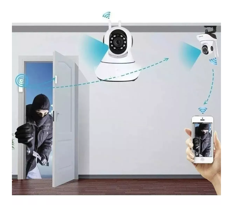 Camara Ip Wifi Seguridad Motorizada 360 Hd Vision Nocturna-3
