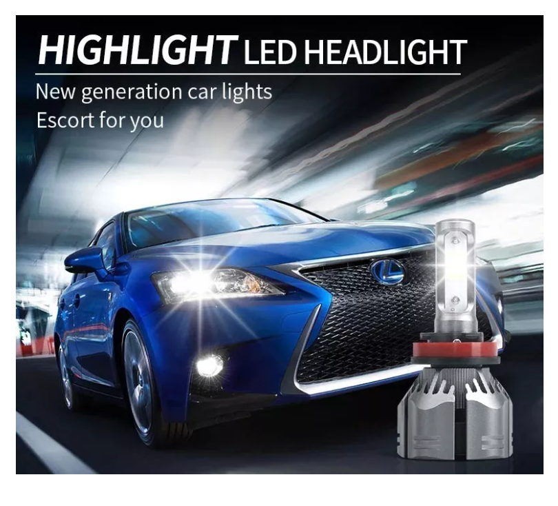 Kit Luces Ampolleta Led Auto H1 H3 H4 H7 H11 9005/6 880-7