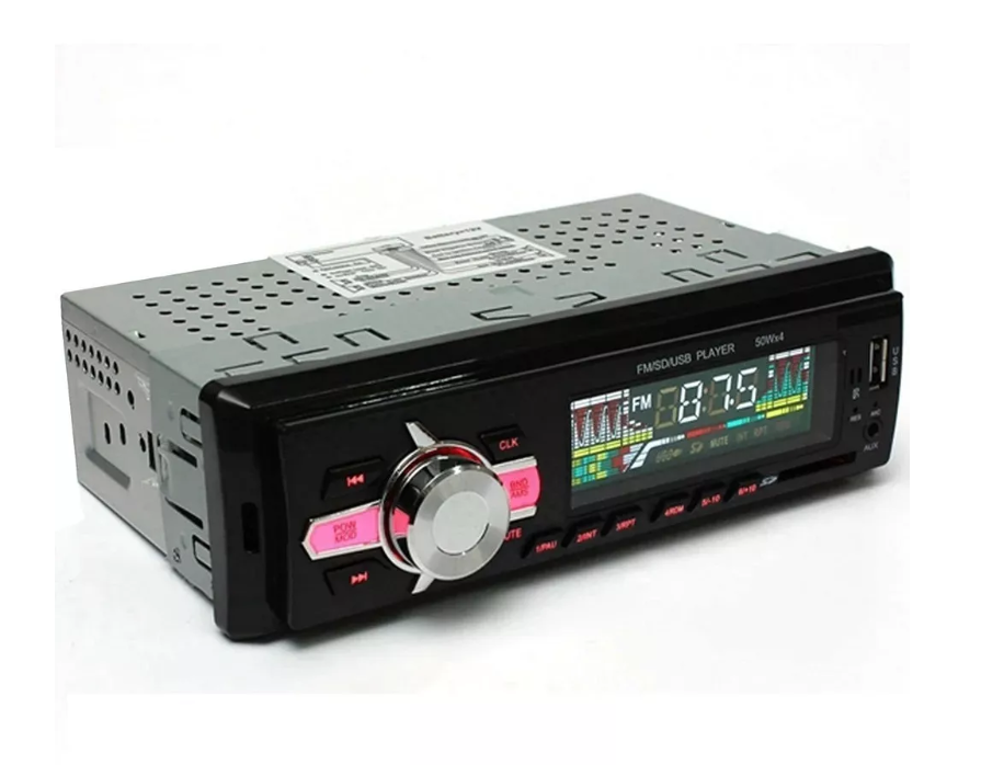Radio De Auto 1 Din Bluetooth Usb Mp3 Microsd Aux Fm 60wx4-0
