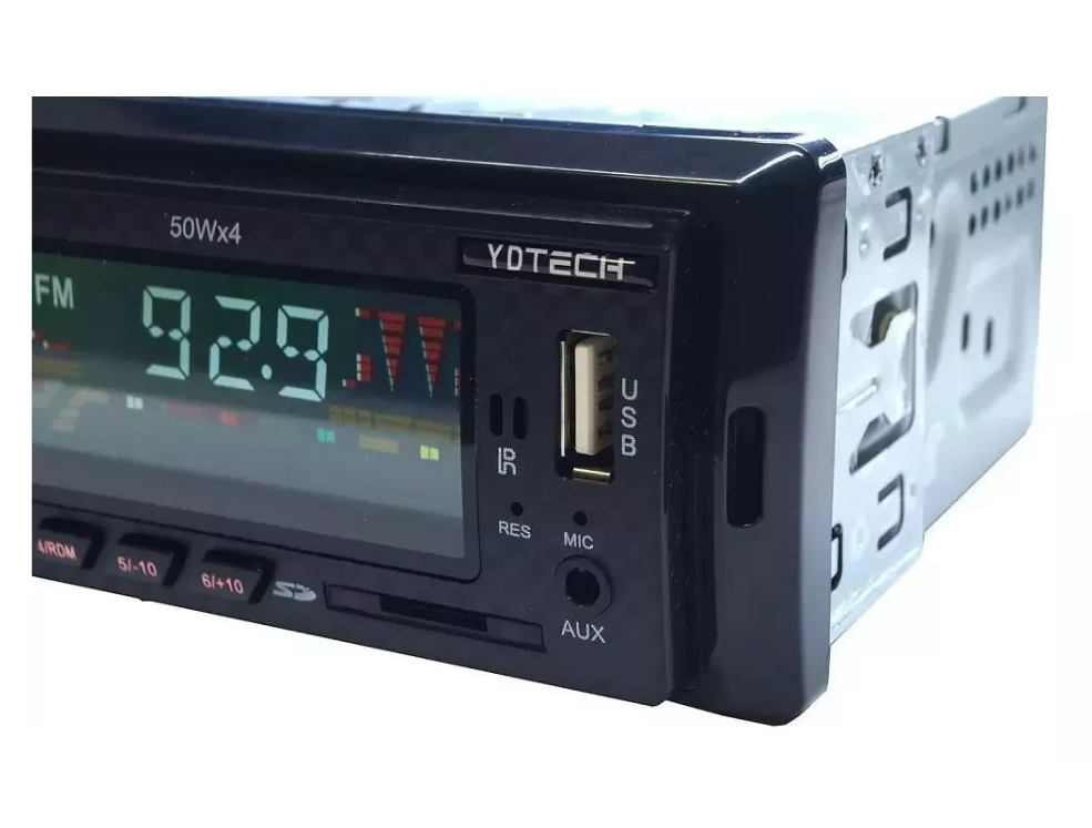 Radio De Auto 1 Din Bluetooth Usb Mp3 Microsd Aux Fm 60wx4-4