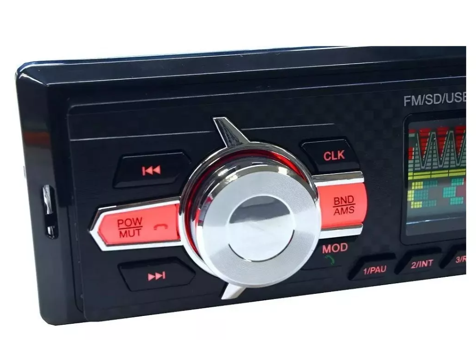 Radio De Auto 1 Din Bluetooth Usb Mp3 Microsd Aux Fm 60wx4-6