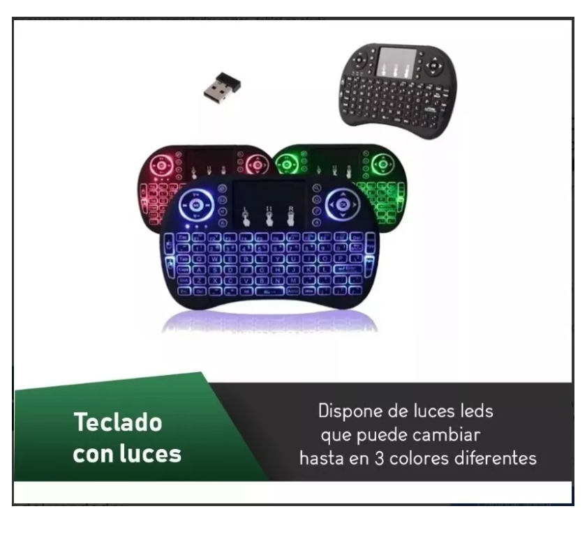 Mini Teclado Con Luz Inalámbrico-4