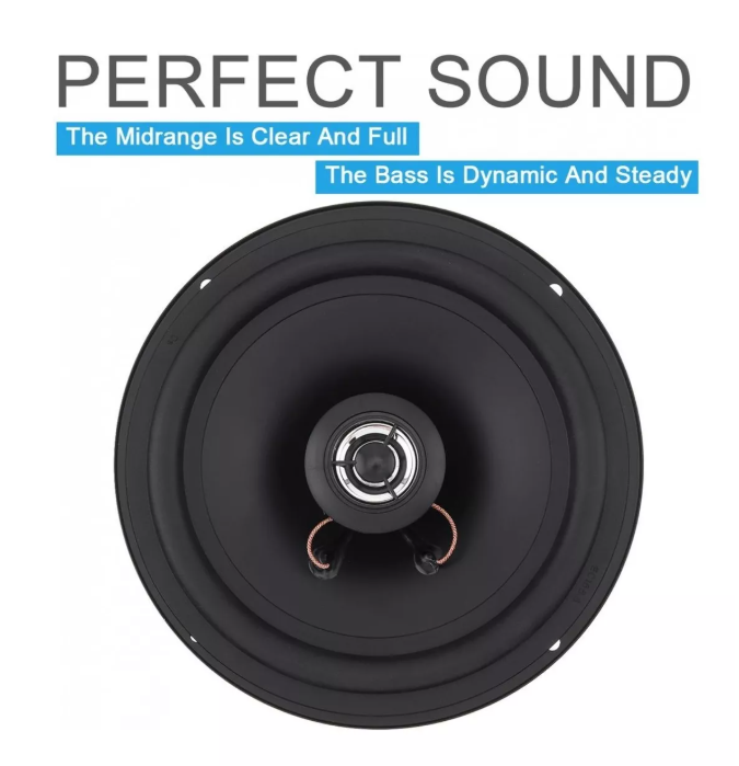 Parlante Auto 16cm Redondo 80w Coaxial 2 Vías Hifi 2-1