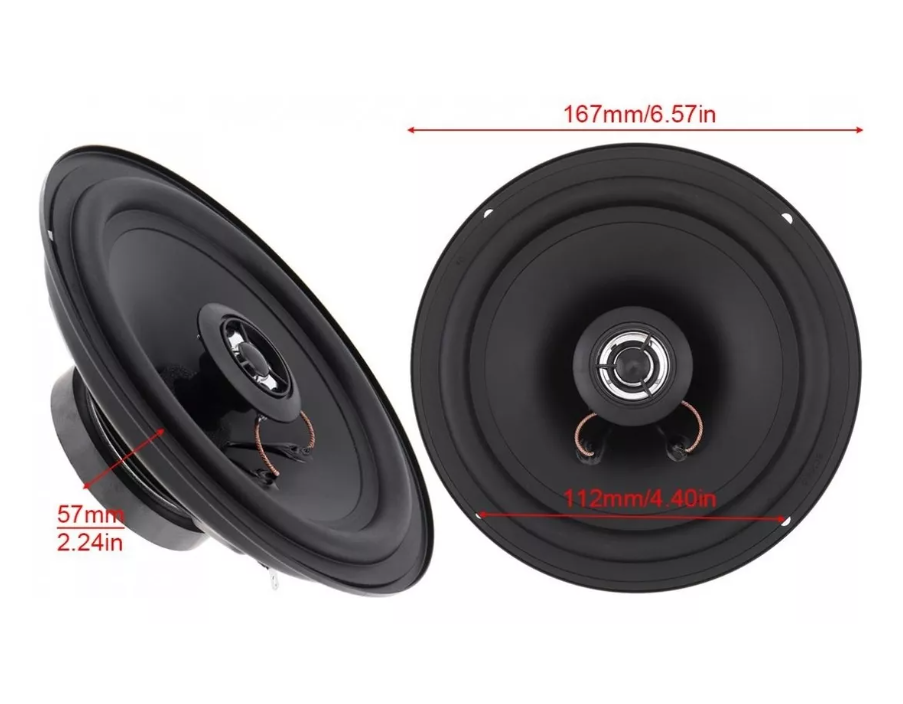 Parlante Auto 16cm Redondo 80w Coaxial 2 Vías Hifi 2-4