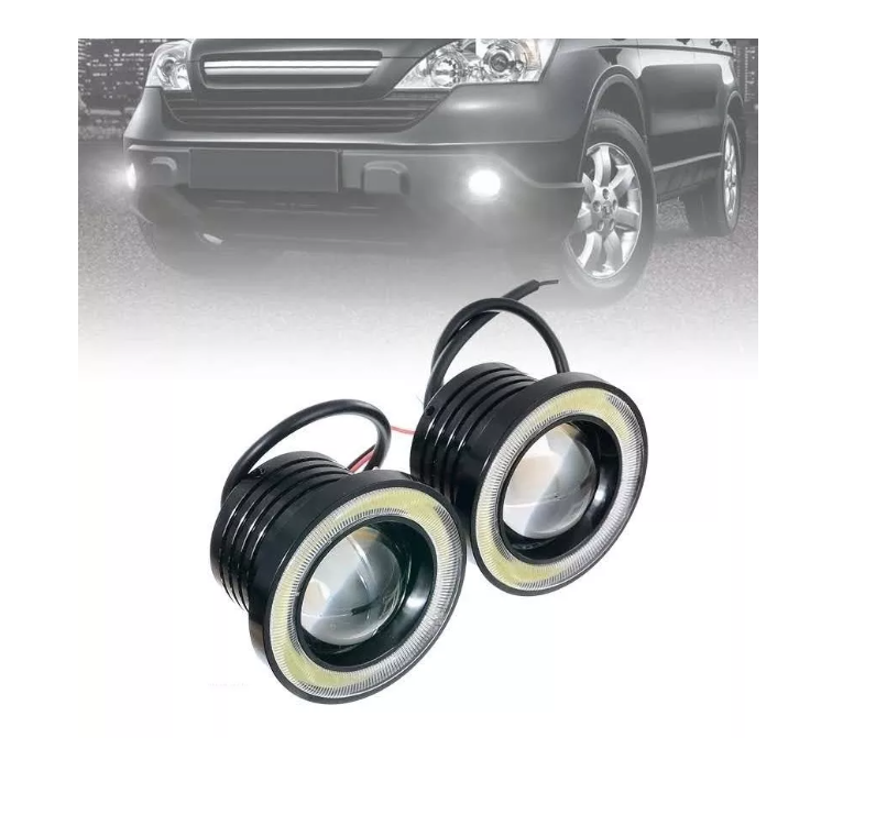 Par Focos Neblineros Led Ojos De Ángel 89mm Blanco + Blanco-4