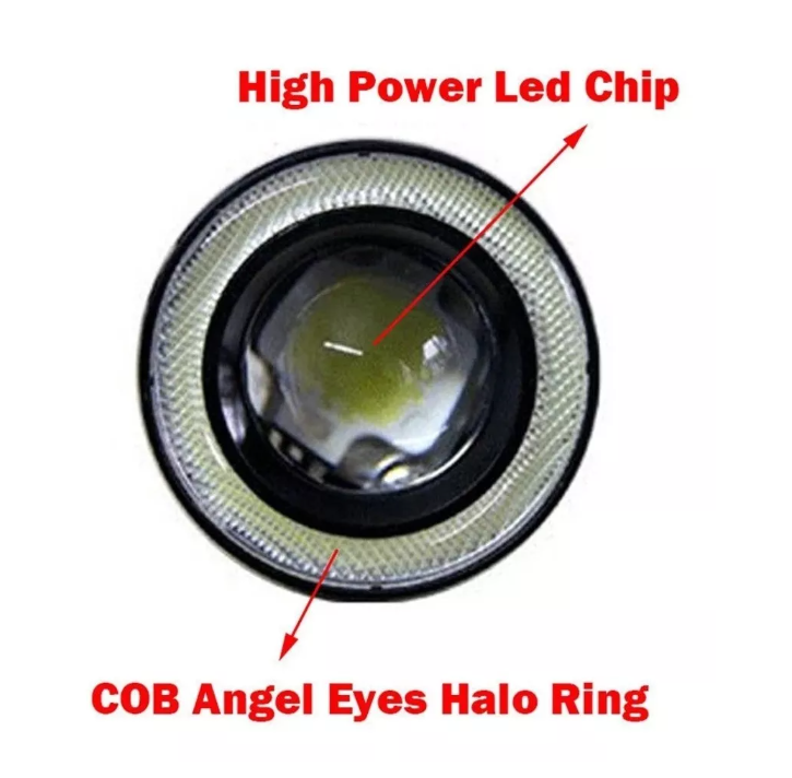 Par Focos Neblineros Led Ojos De Ángel 89mm Blanco + Blanco-5