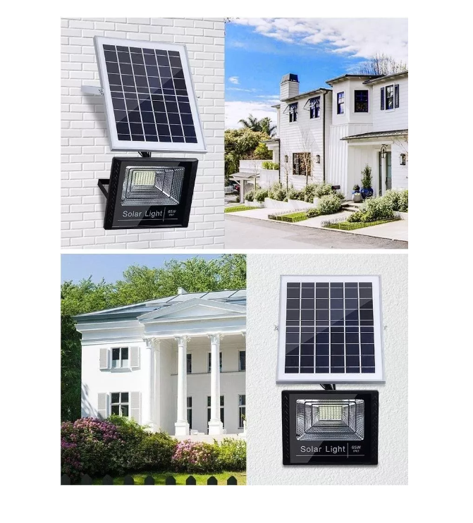 Lámpara Foco Solar Led 70w Flood Panel Solar Control Remoto-5