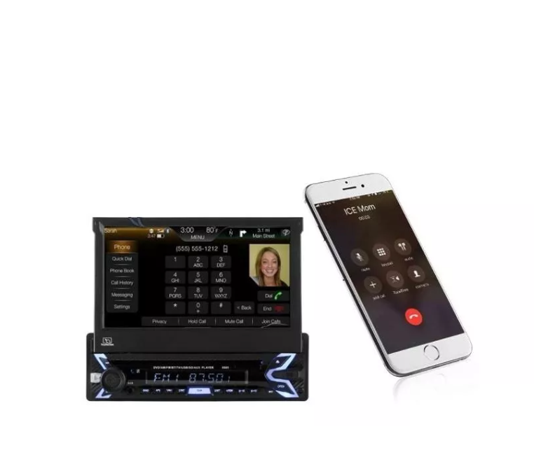Radio Auto Motorizada 1 Din Pantalla Hd Tactil Mirror Link-1