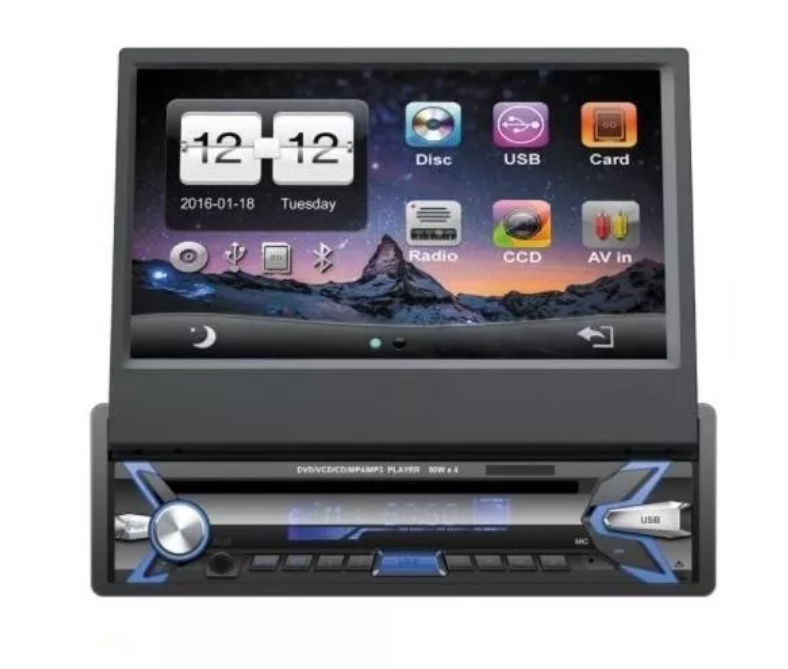 Radio Auto Motorizada 1 Din Pantalla Hd Tactil Mirror Link-4