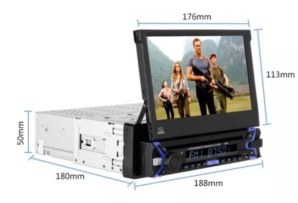 Radio Auto Motorizada 1 Din Pantalla Hd Tactil Mirror Link-7