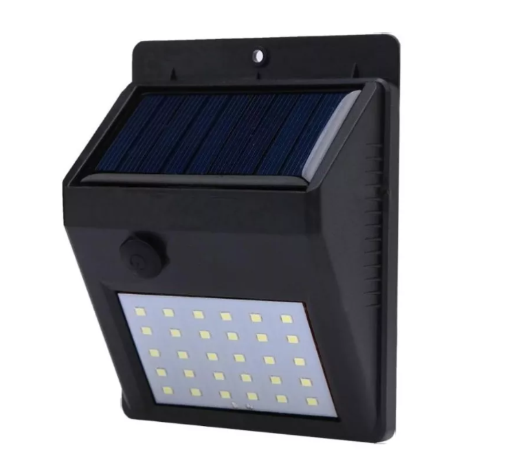 Luz Lámpara De Pared Foco Led Solar 30 Led Exterior-0