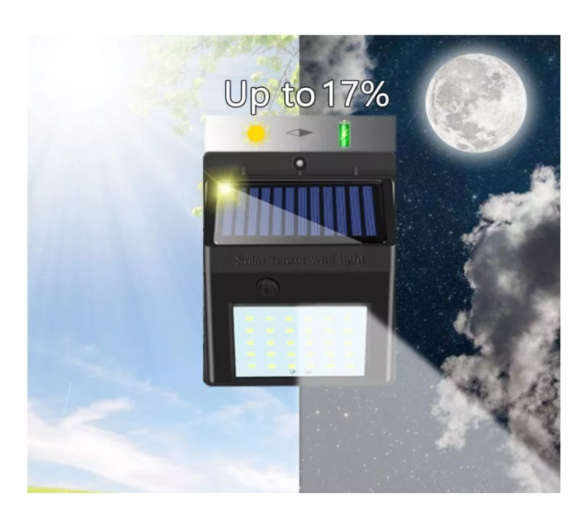 Luz Lámpara De Pared Foco Led Solar 30 Led Exterior-5