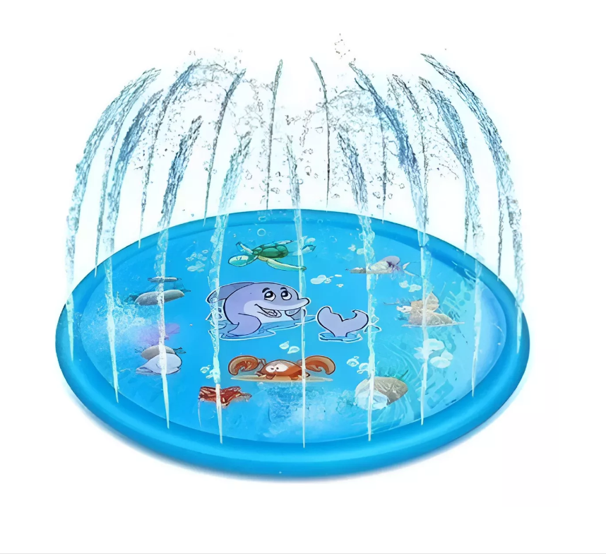 Alfombra Piscina Lanza Agua Rociador Juego-0