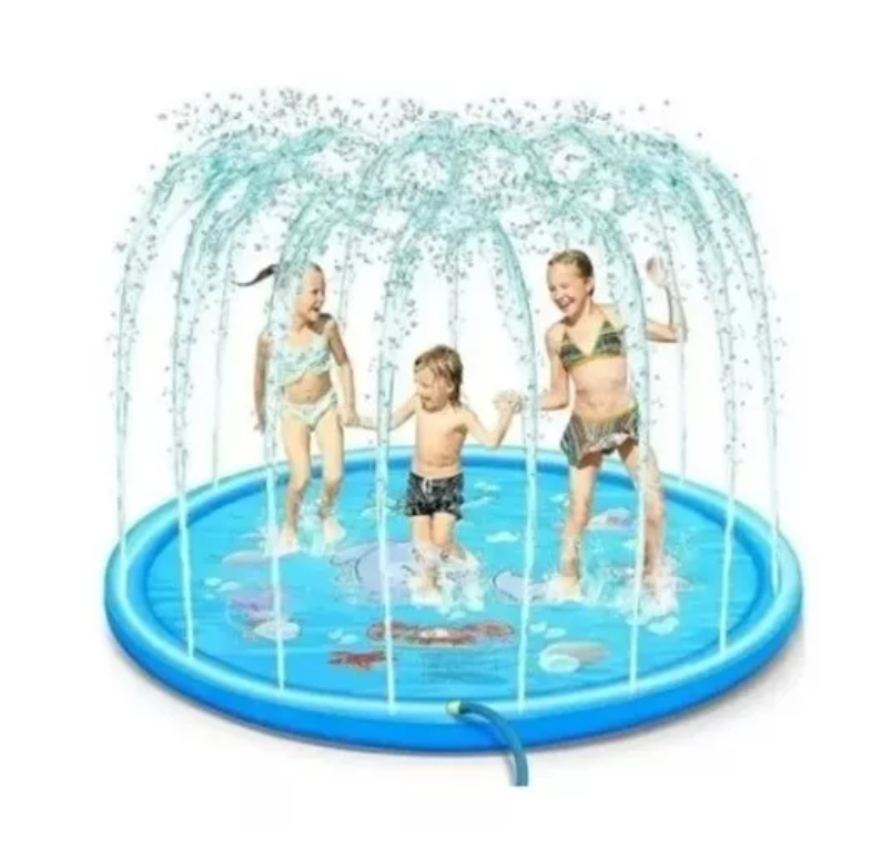 Alfombra Piscina Lanza Agua Rociador Juego-1