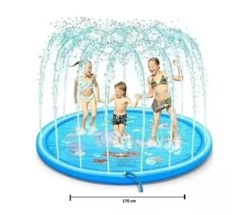 Alfombra Piscina Lanza Agua Rociador Juego-2