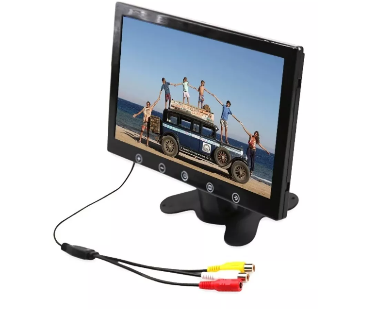 Pantalla Monitor Ajustable 7 Lcd Cámara Retroceso Auto 12v-0