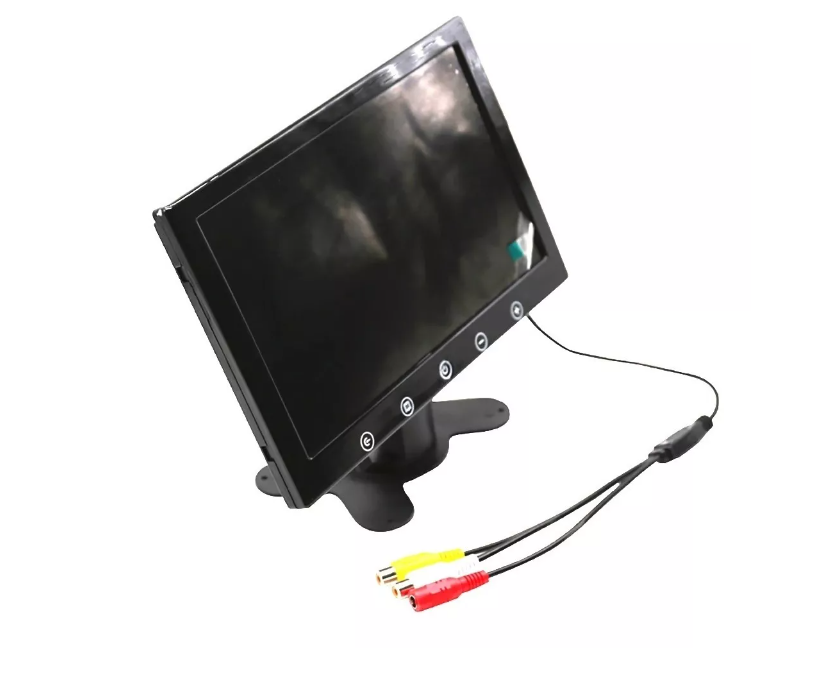 Pantalla Monitor Ajustable 7 Lcd Cámara Retroceso Auto 12v-1