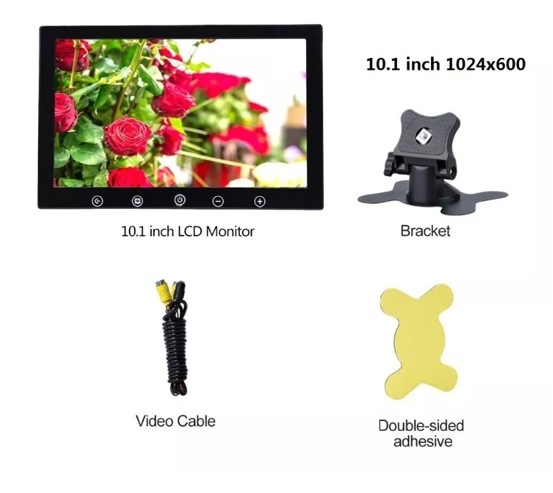Pantalla Monitor Ajustable 7 Lcd Cámara Retroceso Auto 12v-4