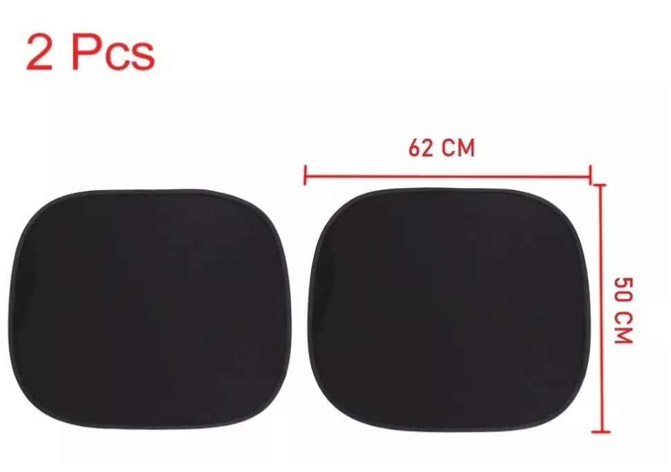 Kit Par Cortina Quitasol Parasol Ventana Para Auto 50x62cm-2
